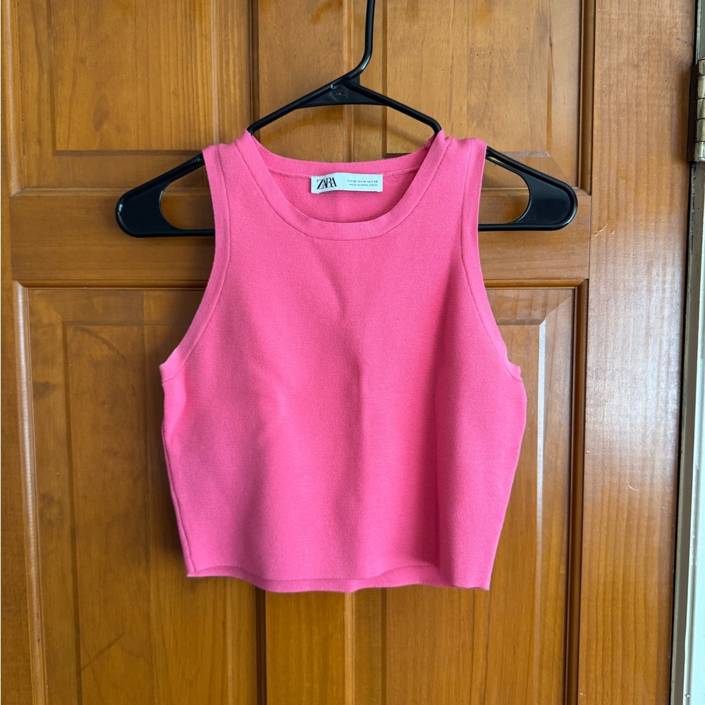 Zara Pink Sleeveless Women's Top